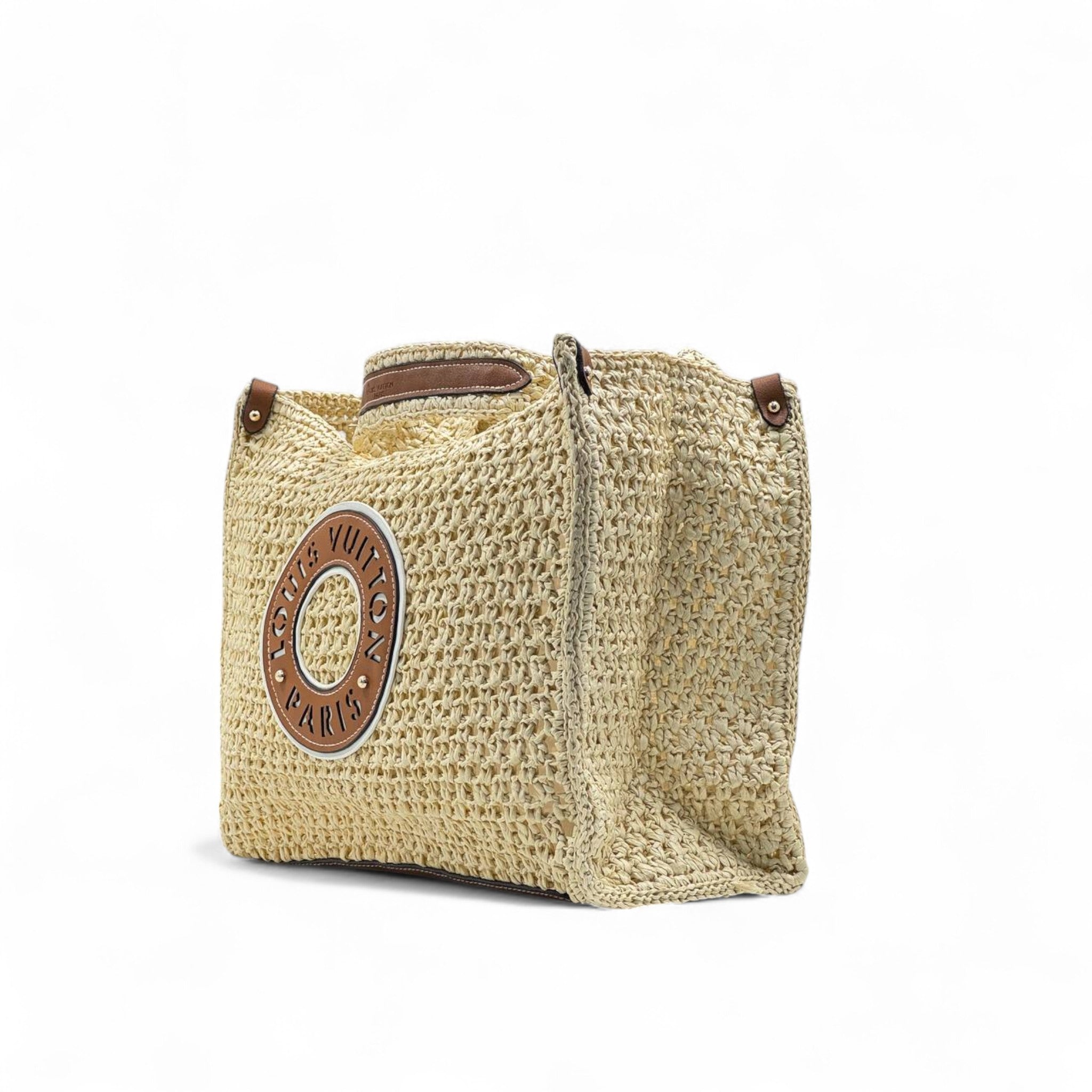 Louis Vuitton Mini Raffia Tote 🤍🌿 | Paris Circle Patch | Natural Woven Summer Bag