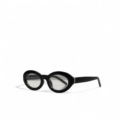 Saint Laurent Oval Optical Glasses 🖤👓 | Retro Black Frame with Gold YSL Detail