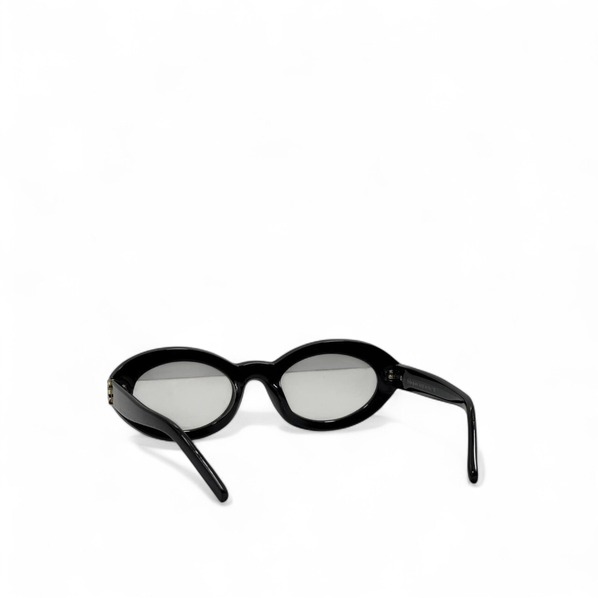 Saint Laurent Oval Optical Glasses 🖤👓 | Retro Black Frame with Gold YSL Detail