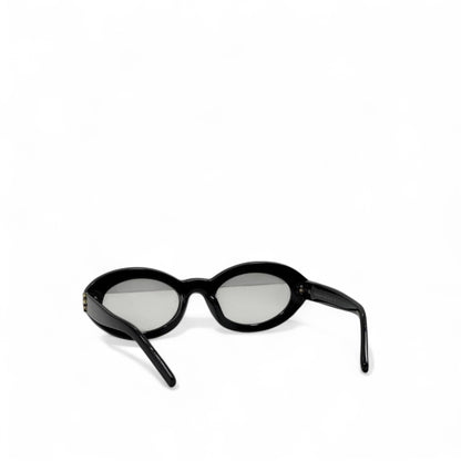 Saint Laurent Oval Optical Glasses 🖤👓 | Retro Black Frame with Gold YSL Detail