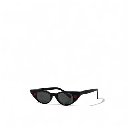 Saint Laurent Heart Cat-Eye Sunglasses 🖤❤️ | Playful Red Detail & Chic Black Frame