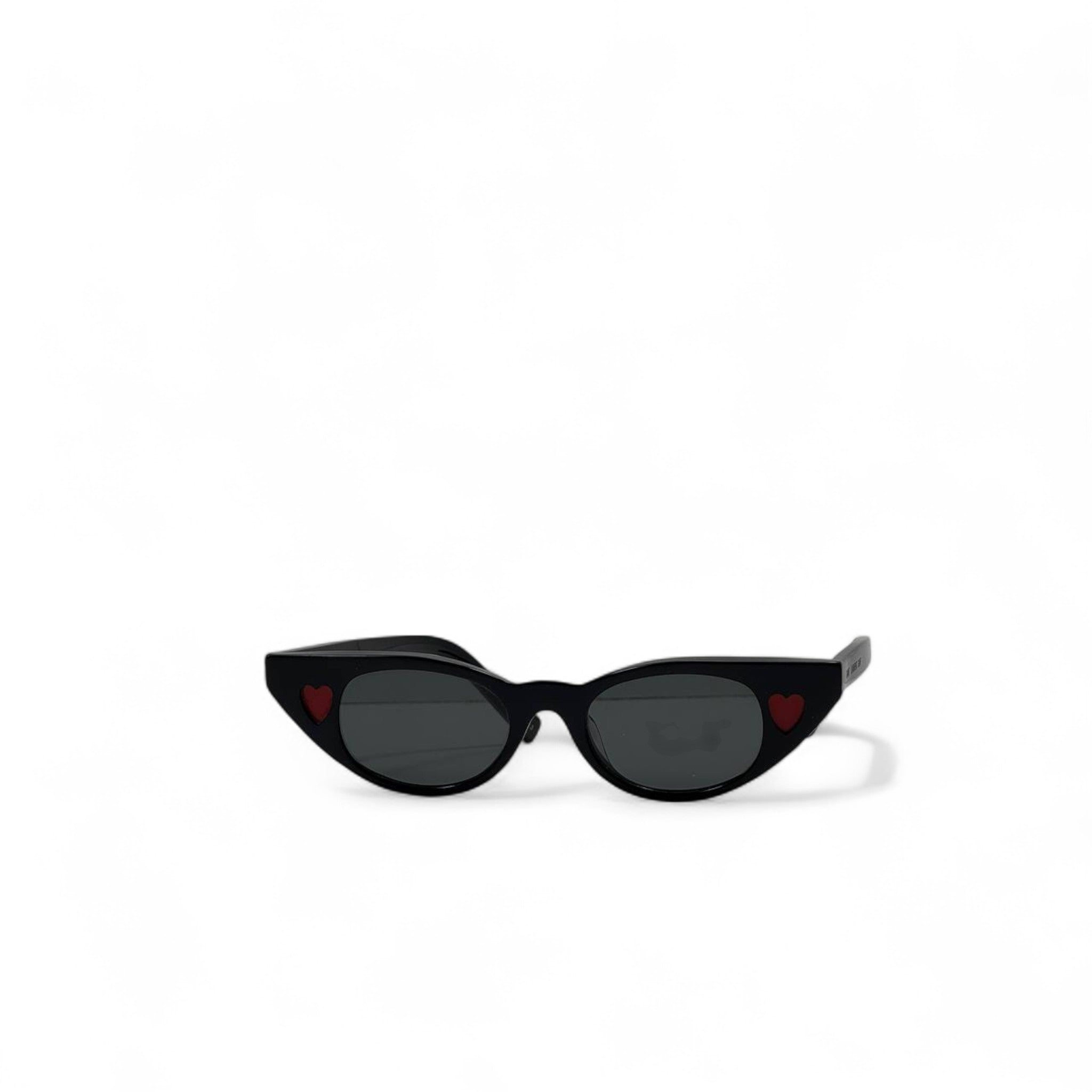 Saint Laurent Heart Cat-Eye Sunglasses 🖤❤️ | Playful Red Detail & Chic Black Frame
