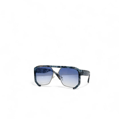 Fendi Blue Marble Aviator Shades 💙 | Statement Gradient Sunglasses