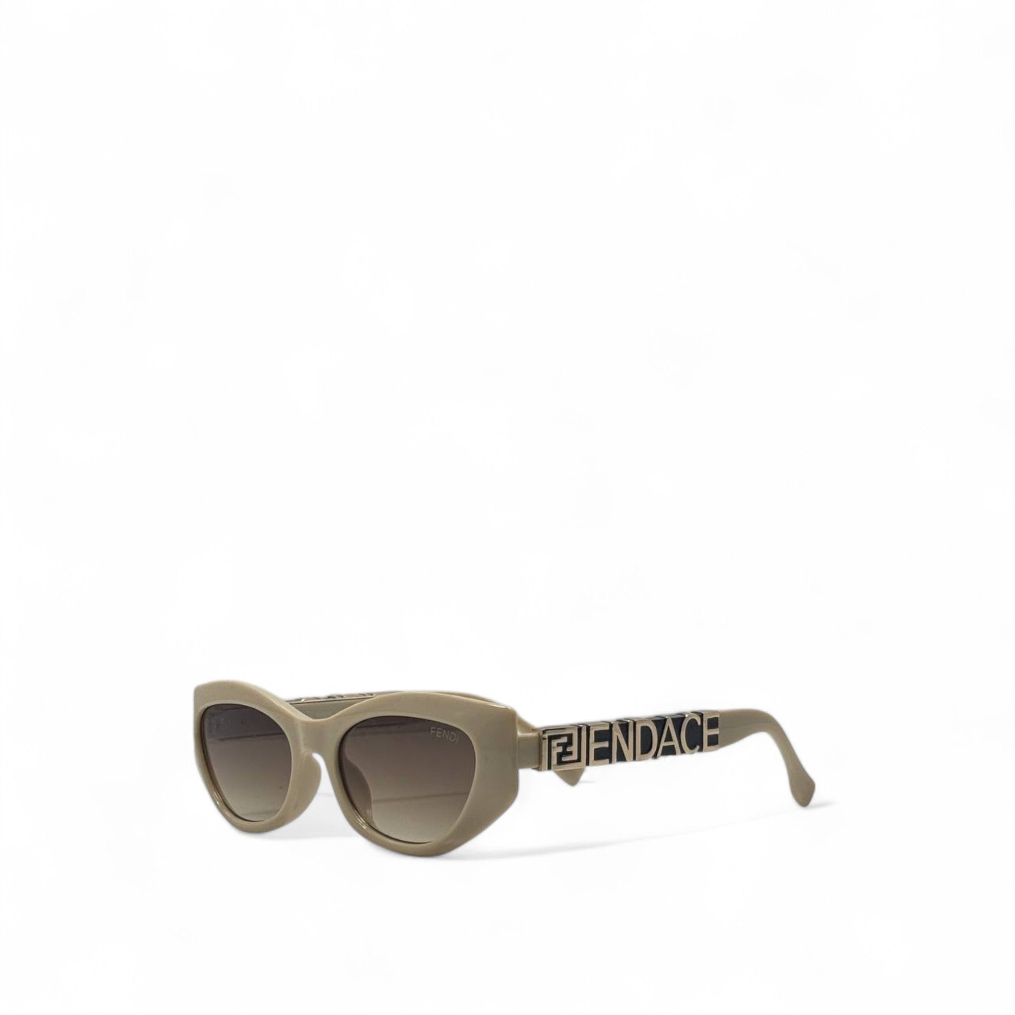 Fendace Collab Beige Cat-Eye Sunglasses 🤎 | Fendi x Versace Limited Edition