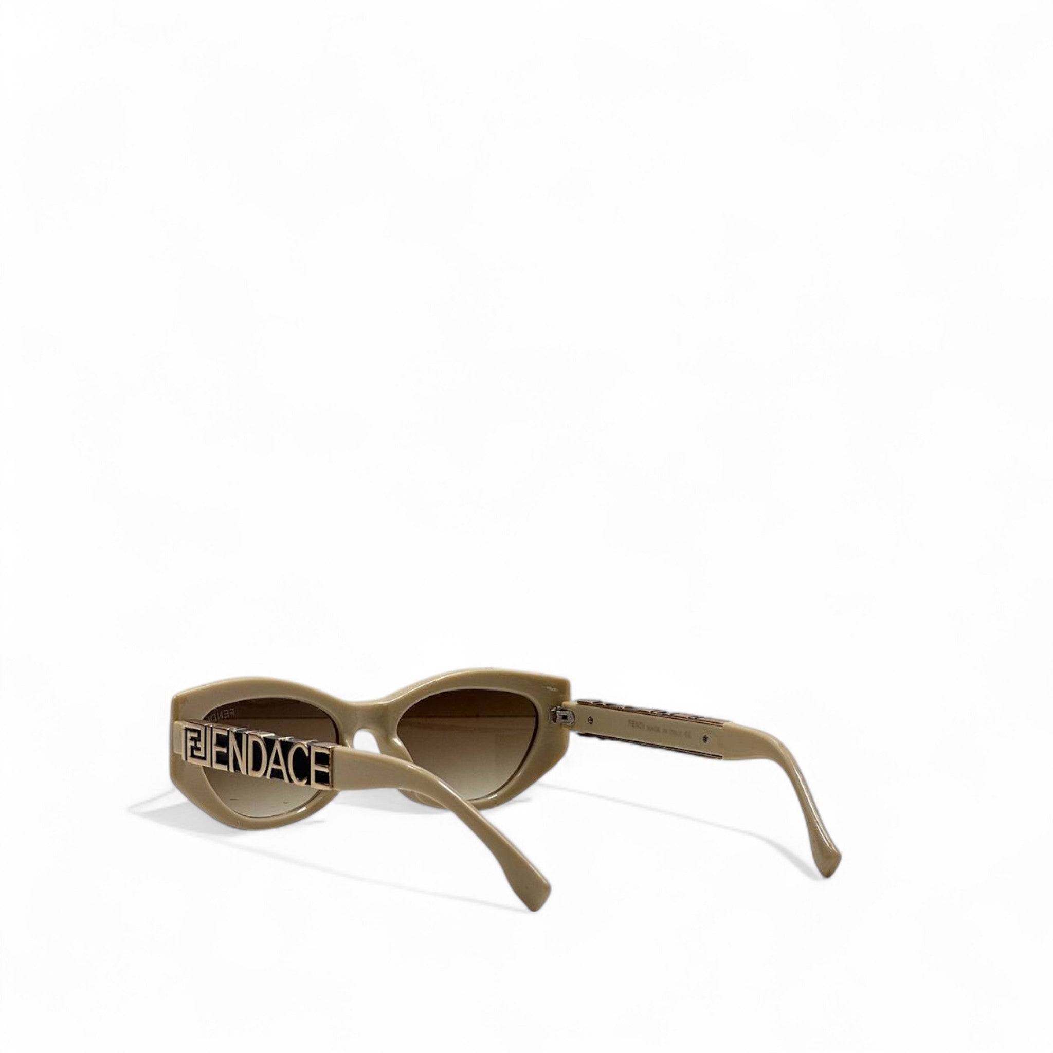 Fendace Collab Beige Cat-Eye Sunglasses 🤎 | Fendi x Versace Limited Edition