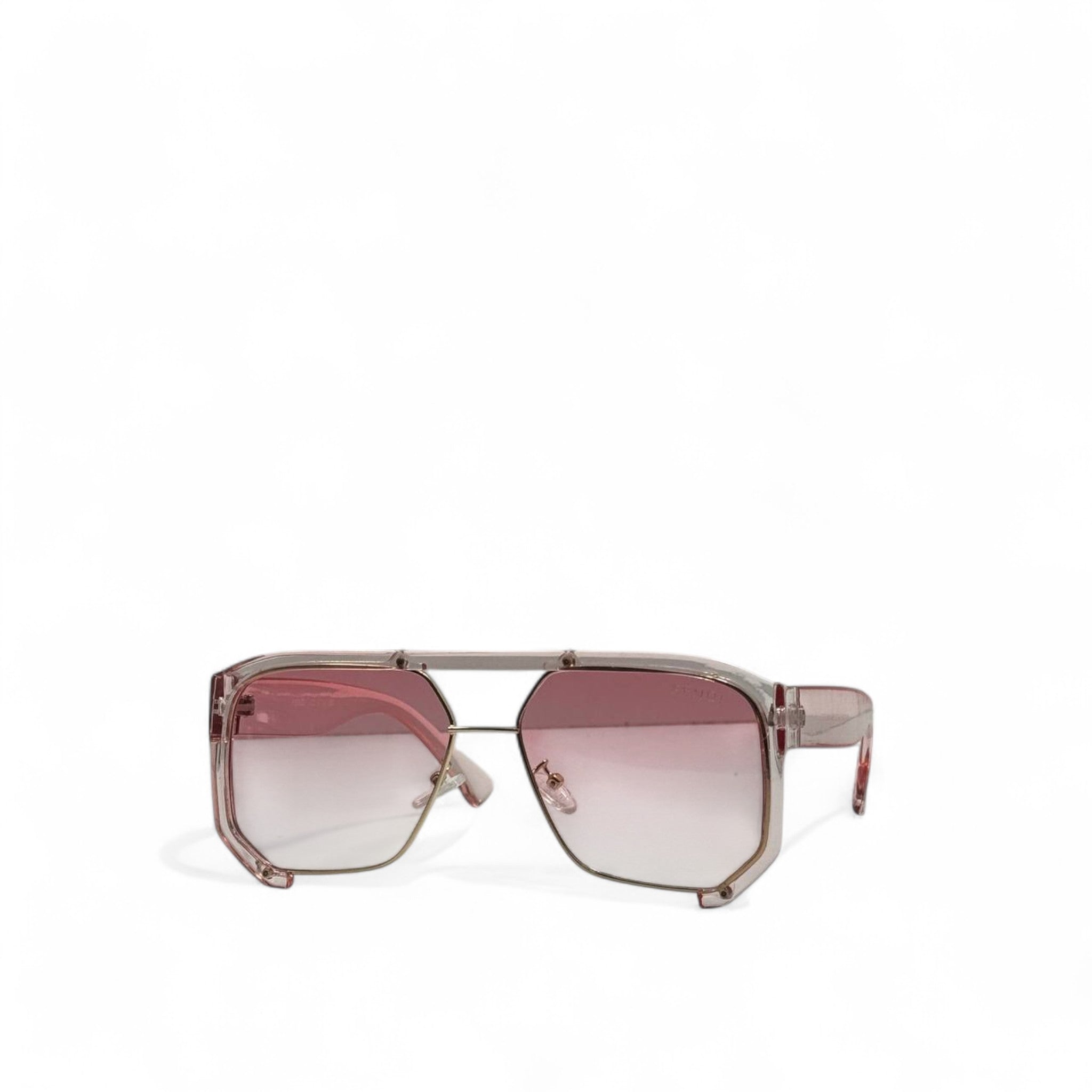 Fendi Gradient Pink Shield Sunglasses 💗 | Transparent Frame Luxury Look