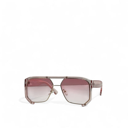 Fendi Gradient Pink Shield Sunglasses 💗 | Transparent Frame Luxury Look