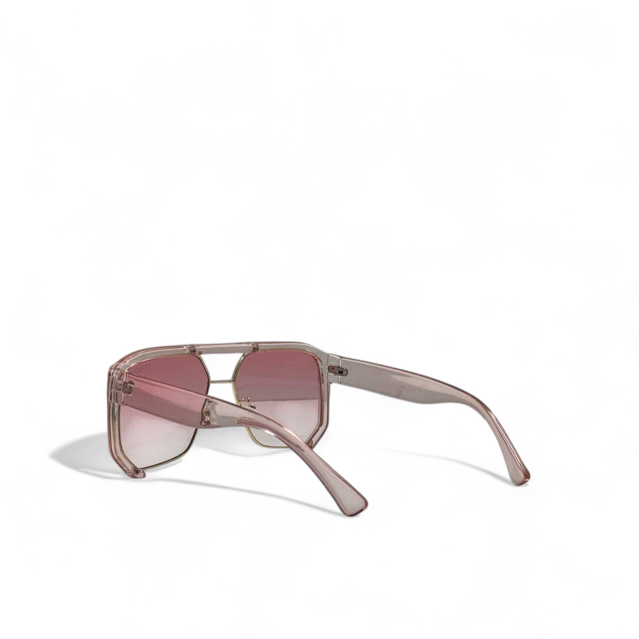 Fendi Gradient Pink Shield Sunglasses 💗 | Transparent Frame Luxury Look