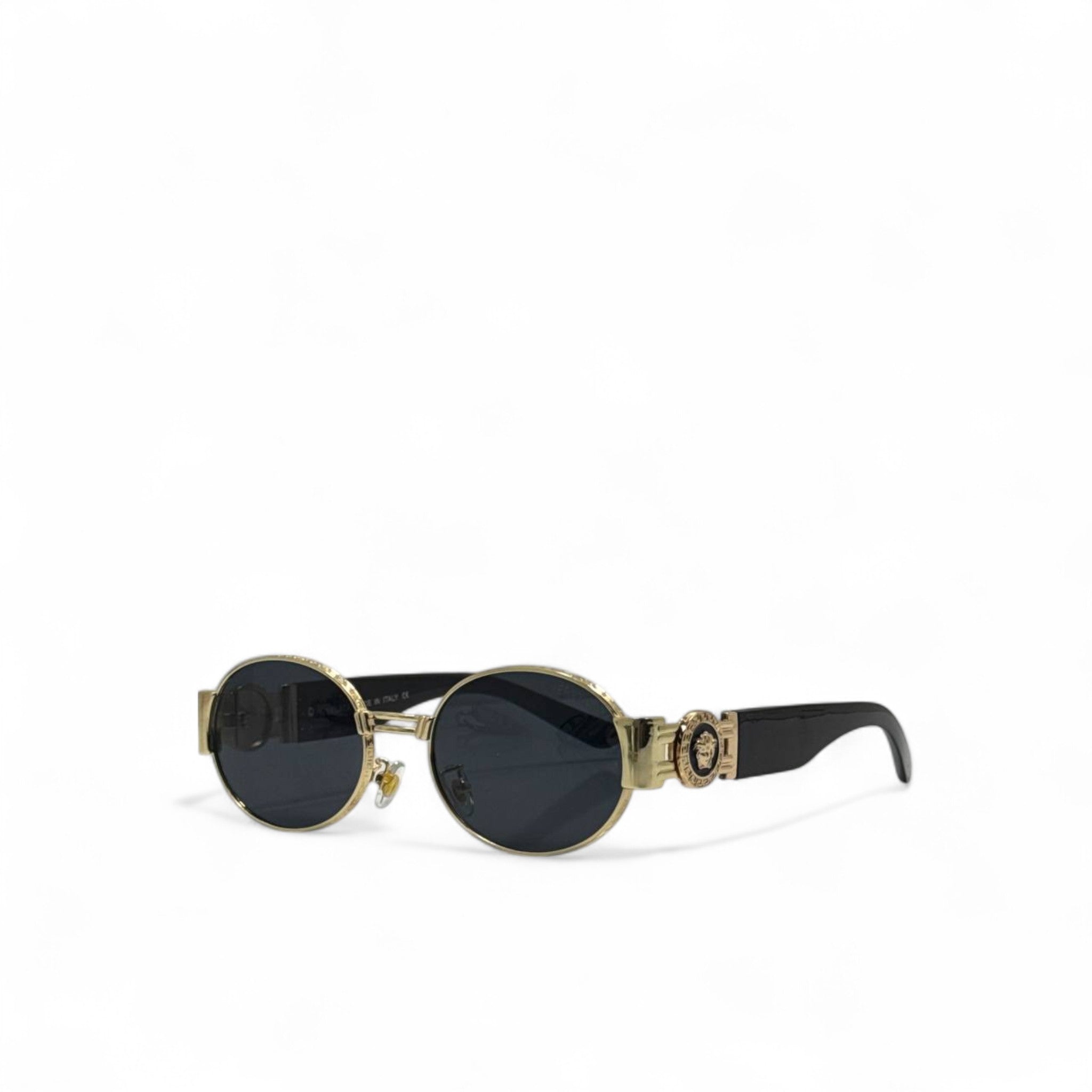 Versace Gold Round Medusa Sunglasses 👑🖤 | Royal Vibes