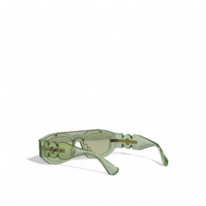 Versace Transparent Green Sunglasses 💚 | Iconic Medusa Design