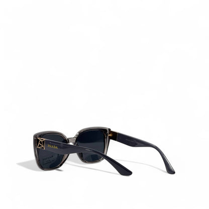 Prada Polarized Square Sunglasses 🖤 | Elegant Black Frame & Gold Accent