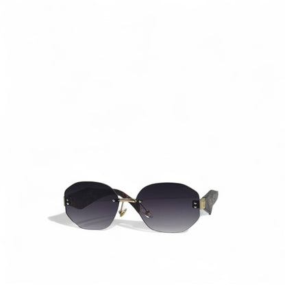 Prada Rimless Gradient Sunglasses 💜 | Marbled Arms & Gold Accent