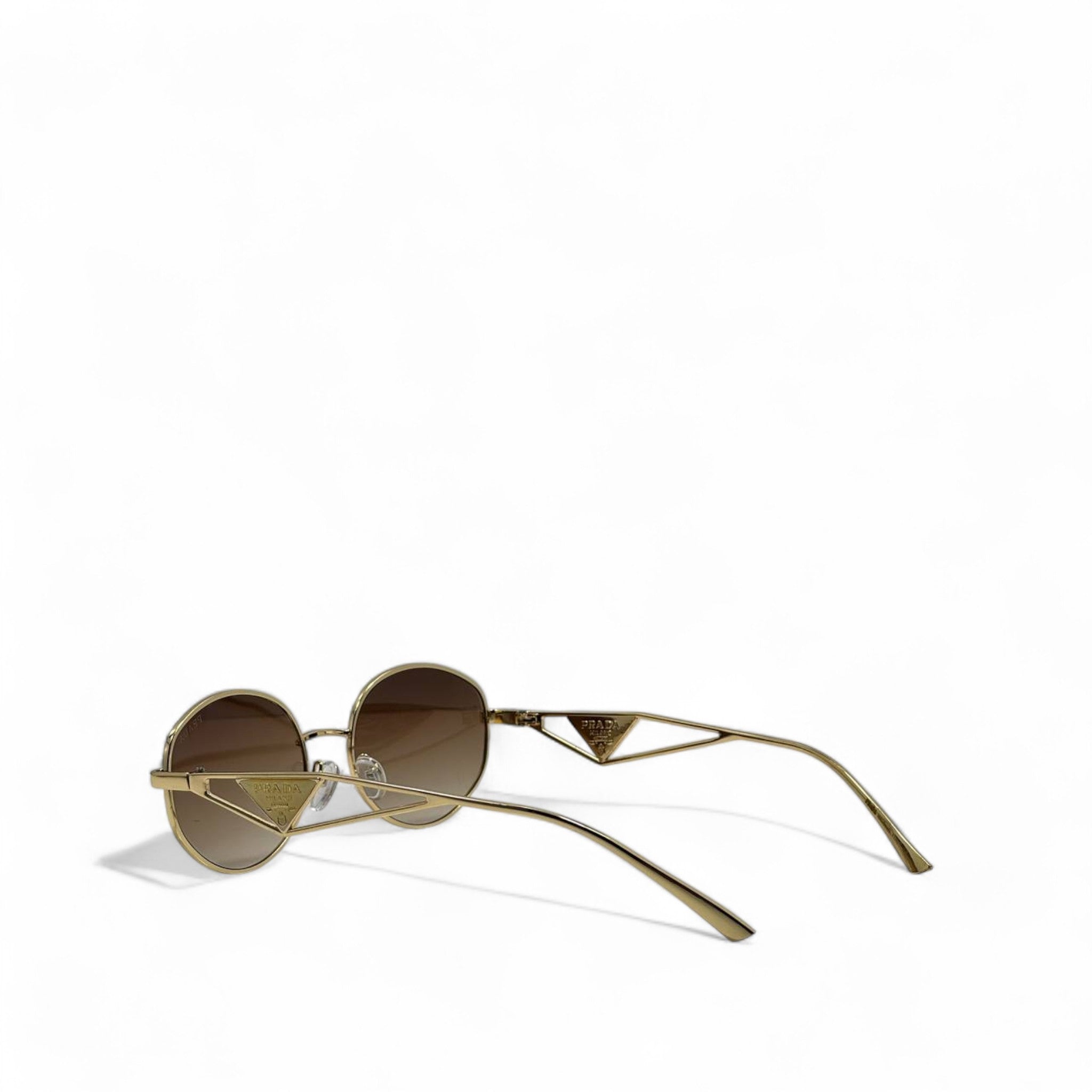 Prada Gold Round Sunglasses 🥂 | Vintage Chic with Modern Luxe