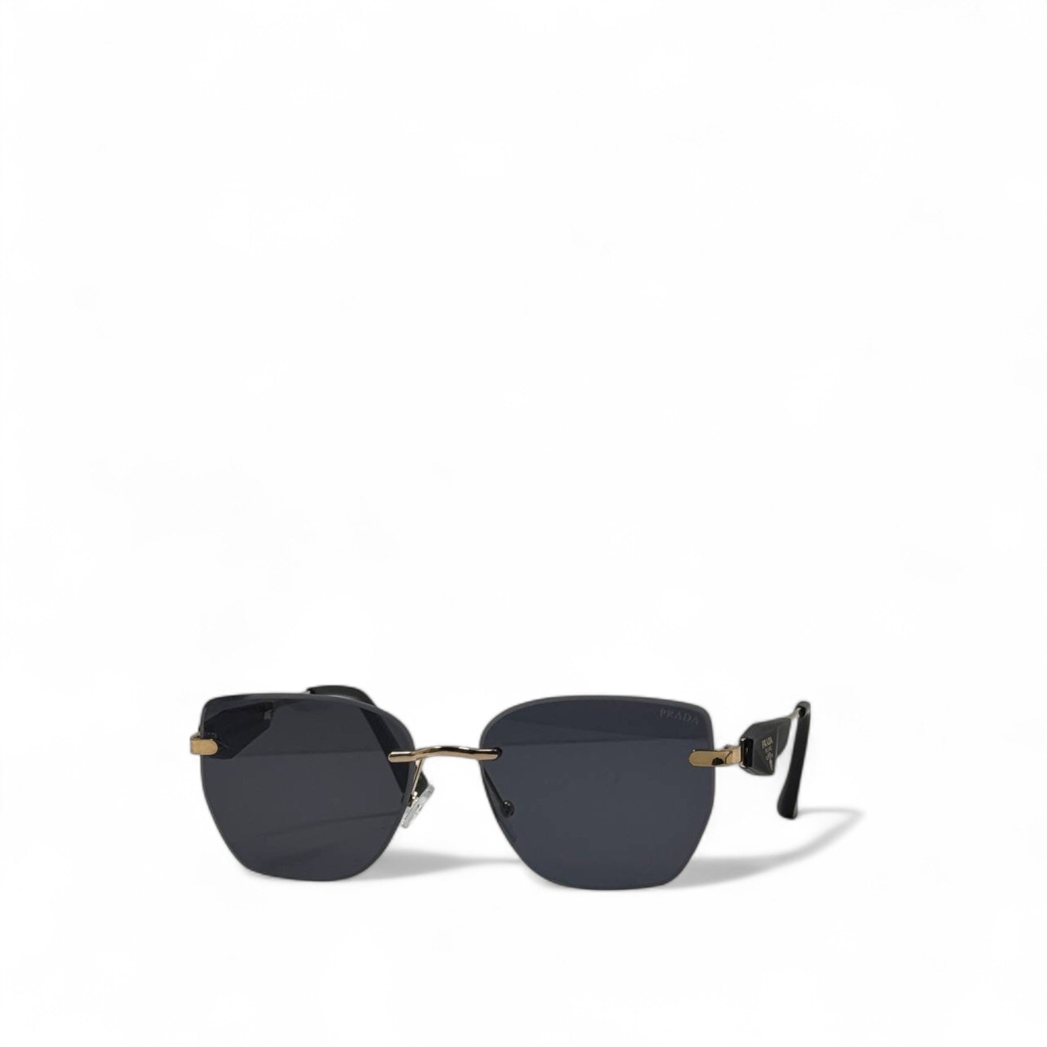 Prada Square Sunglasses – Gold & Black Elegance 🖤👓