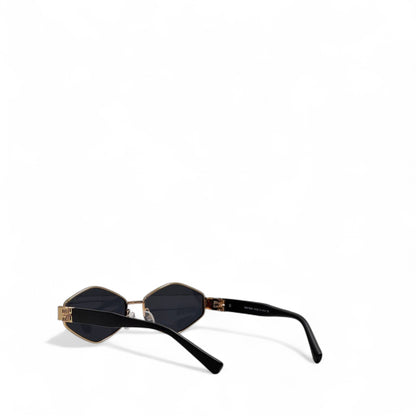 Miu Miu Bold Geometric Sunglasses – Black & Gold Luxury 🖤✨