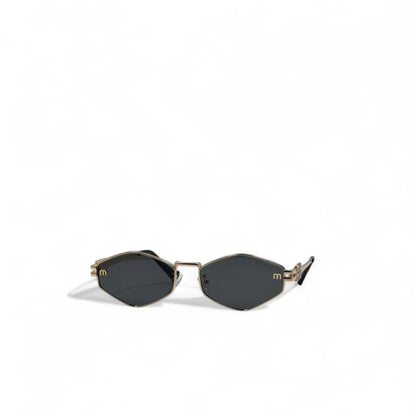 Miu Miu Iconic Micro-Hex Sunglasses – Black Gold Edition 🖤👑