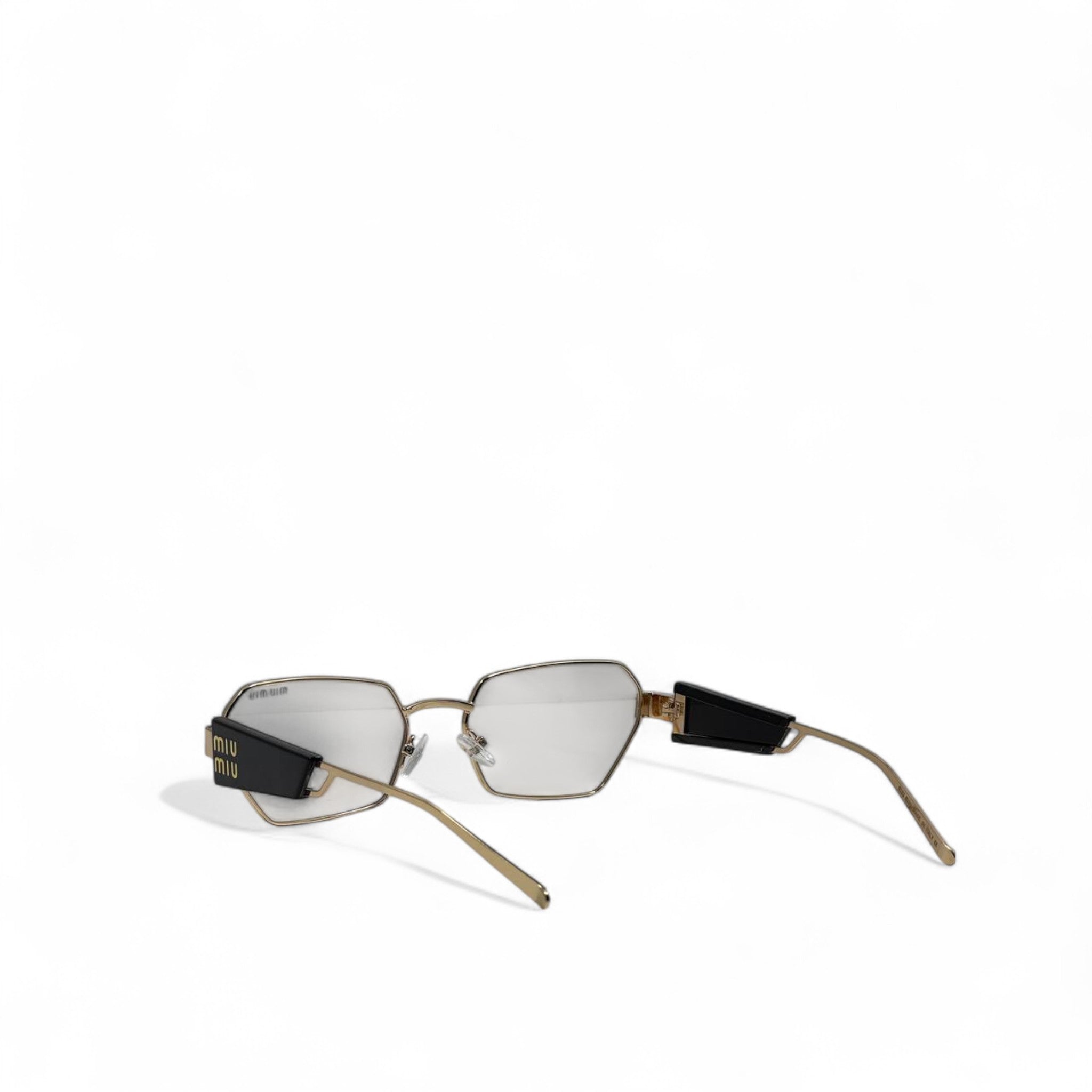 Miu Miu Geometric Optical Glasses – Clear Lenses & Bold Black Temples 🖤✨