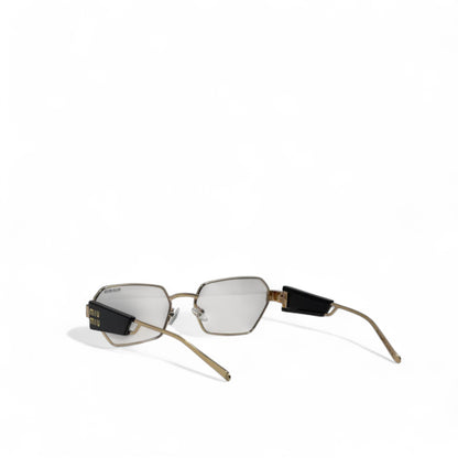 Miu Miu Geometric Optical Glasses – Clear Lenses & Bold Black Temples 🖤✨