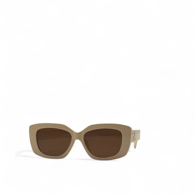 Celine Triomphe Sunglasses – Beige Frame with Brown Lenses