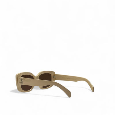 Celine Triomphe Sunglasses – Beige Frame with Brown Lenses