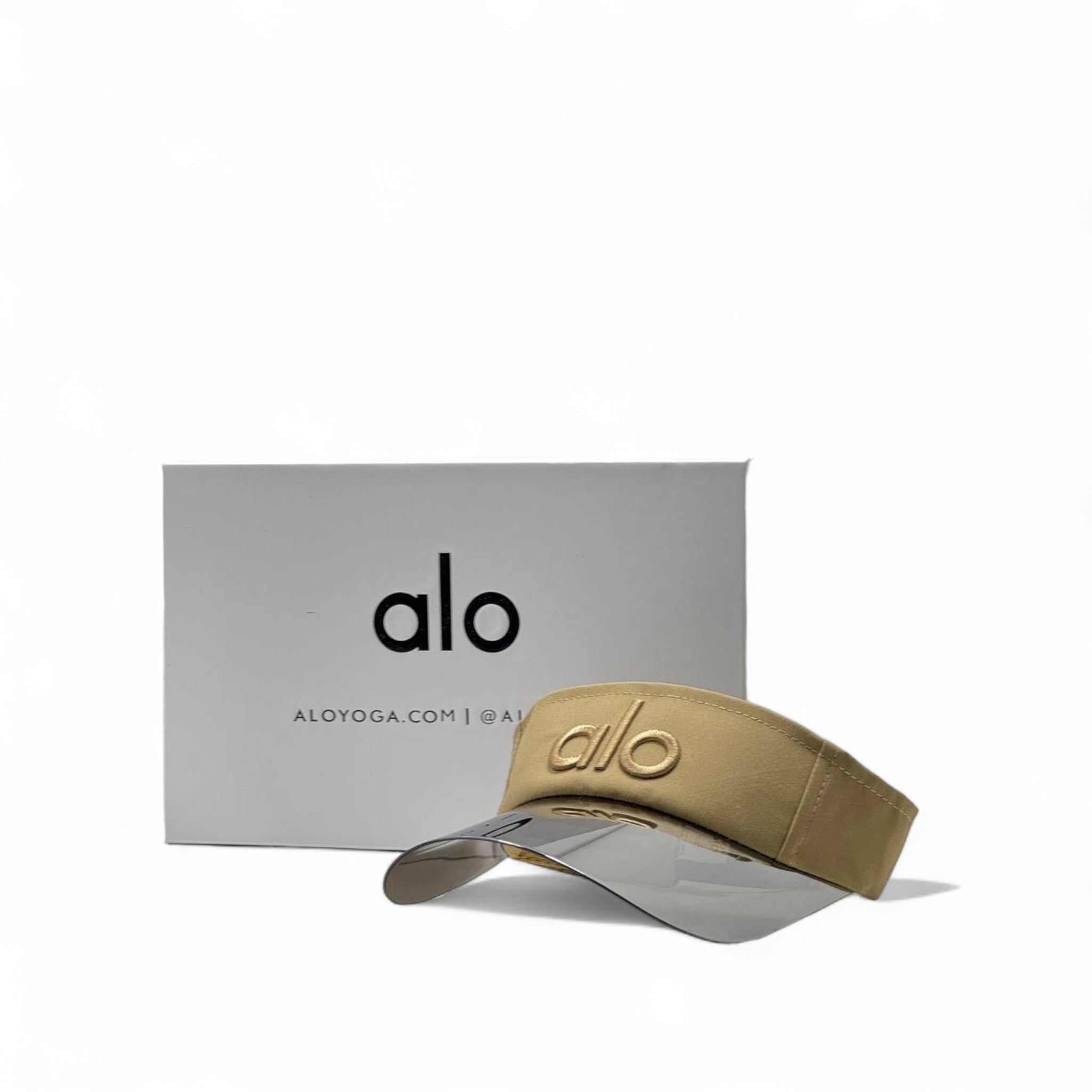 Alo Yoga Iridescent Visor Cap – Sand Beige Edition with Box 🏖️✨