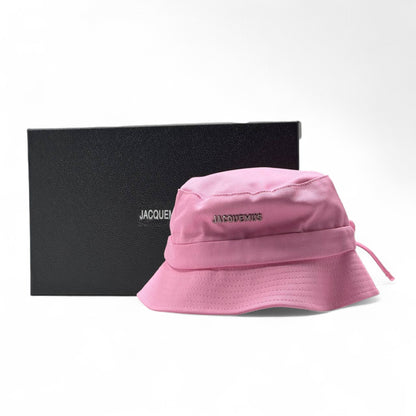 Jacquemus Pink Bucket Hat with Box – French Chic in Bloom 🌸🖤