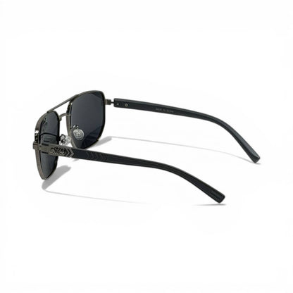 Chrome Hearts Elite Metal Aviator Sunglasses – Matte Black Luxury Edition 🕶️🔥