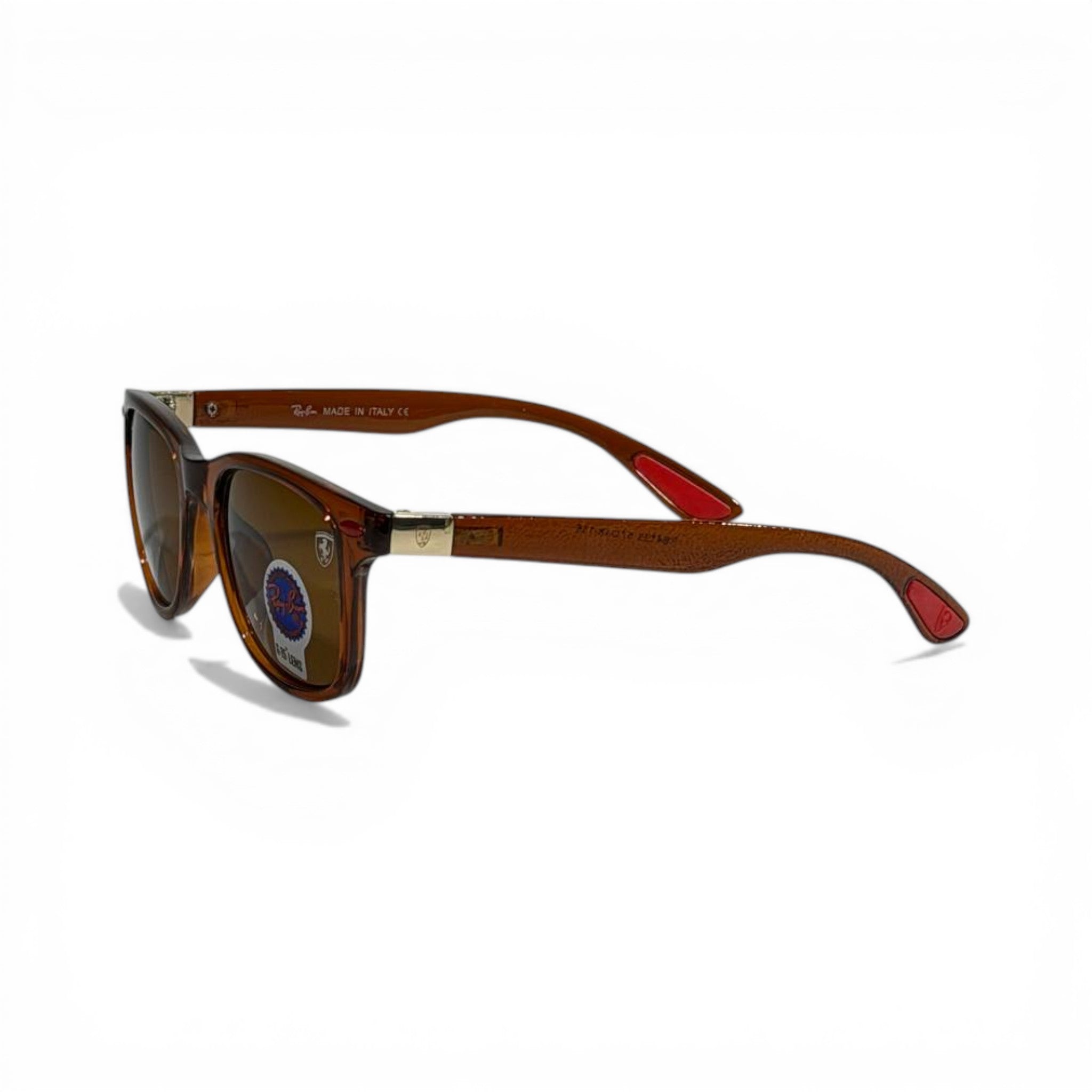 Ray-Ban Ferrari Brown Classic Sunglasses – G15 Lens Luxury Edition 🕶️🏎️