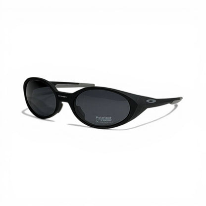 Oakley Polarized Oval Sunglasses – Matte Black Sport Edition 🕶️⚡