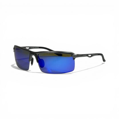 Oakley Blue Mirror Rimless Sunglasses – Carbon Sport Edition 🕶️🔵