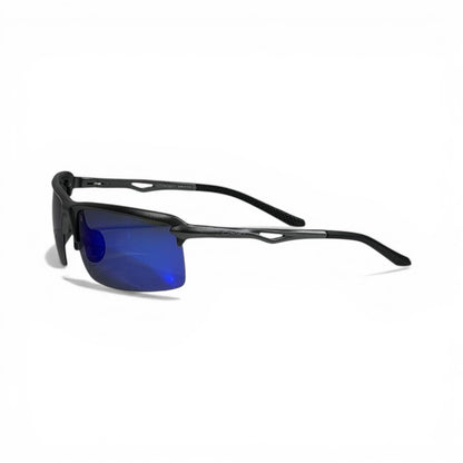 Oakley Blue Mirror Rimless Sunglasses – Carbon Sport Edition 🕶️🔵