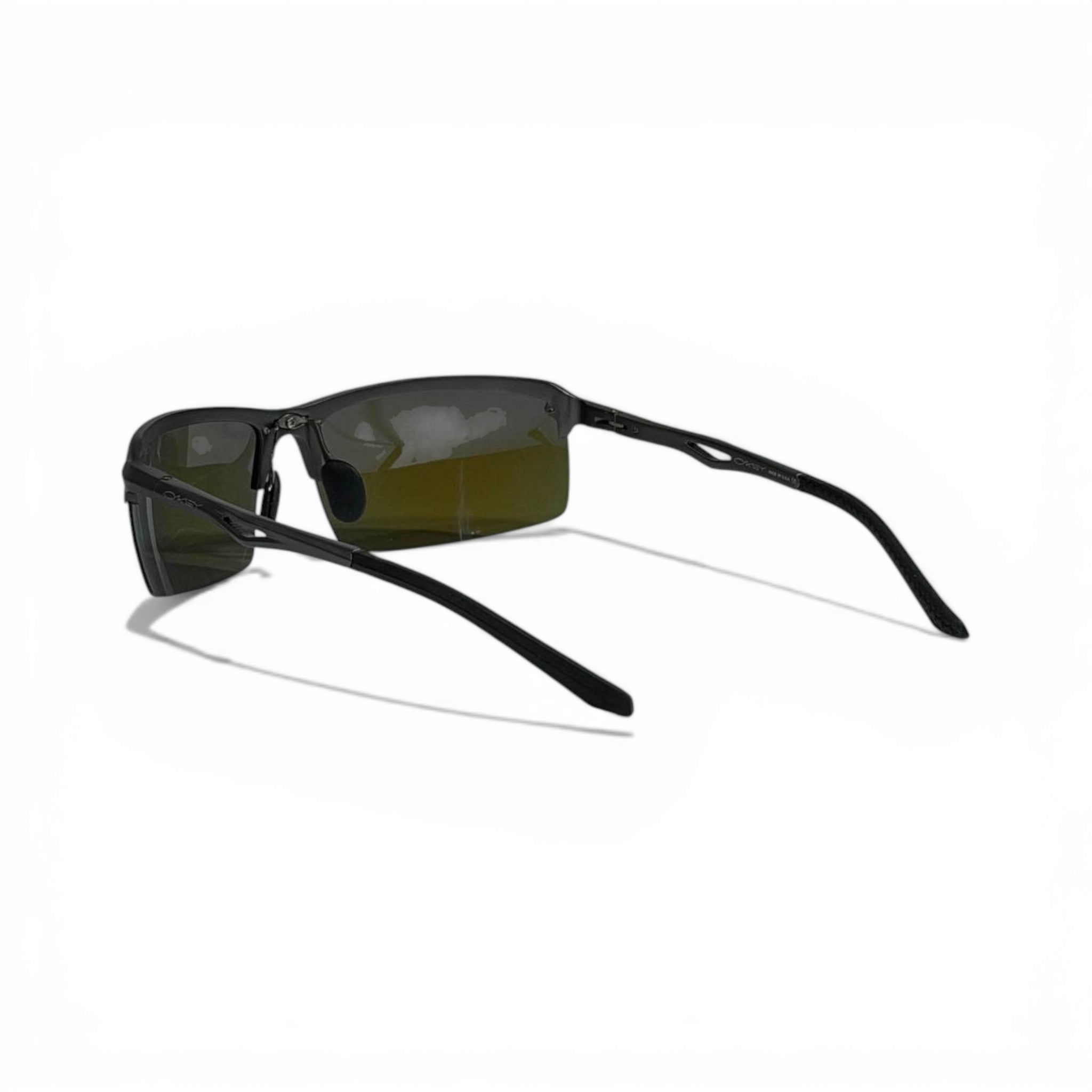 Oakley Blue Mirror Rimless Sunglasses – Carbon Sport Edition 🕶️🔵