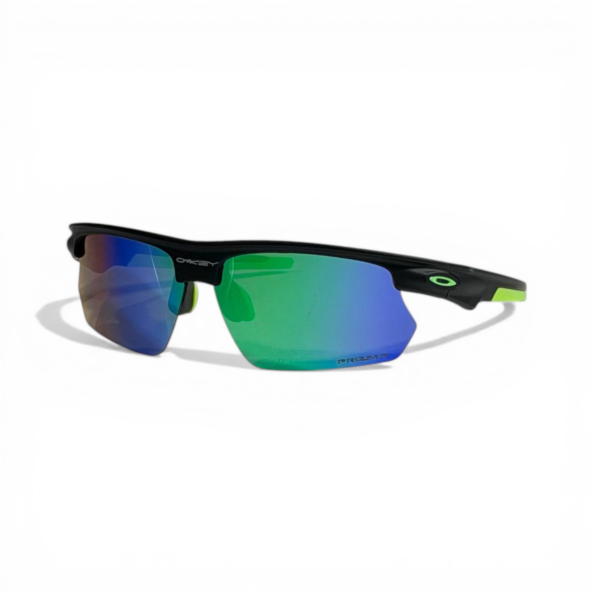 Oakley PRIZM Green Mirror Rimless Sunglasses – Neon Sport Edition 🕶️💚