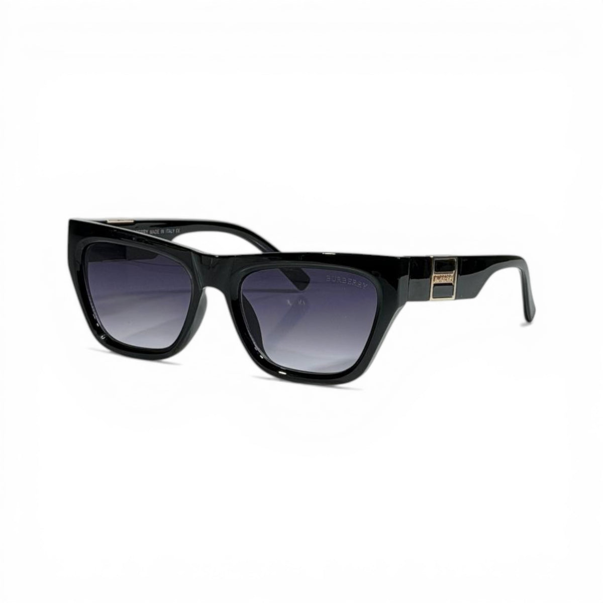 Burberry Luxe Black Square Sunglasses – Gold Accent Edition 🕶️✨