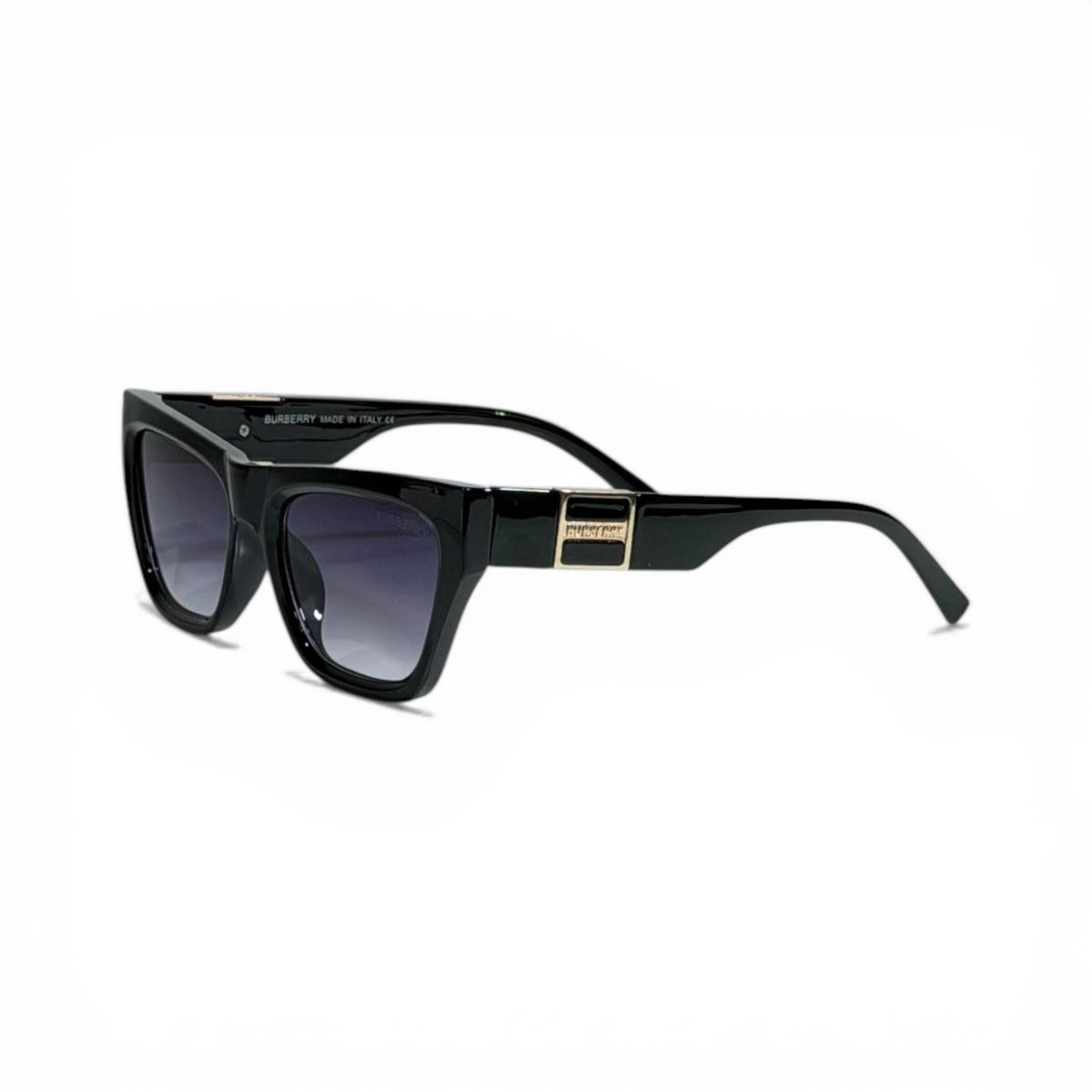 Burberry Luxe Black Square Sunglasses – Gold Accent Edition 🕶️✨
