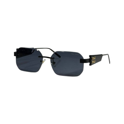 Miu Miu Luxe Rimless Square Black Sunglasses 🖤✨ Premium Fashion Statement