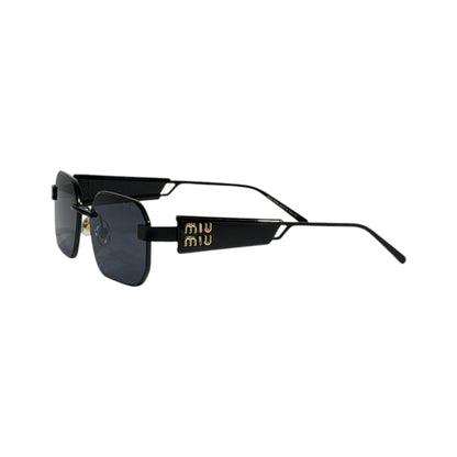 Miu Miu Luxe Rimless Square Black Sunglasses 🖤✨ Premium Fashion Statement