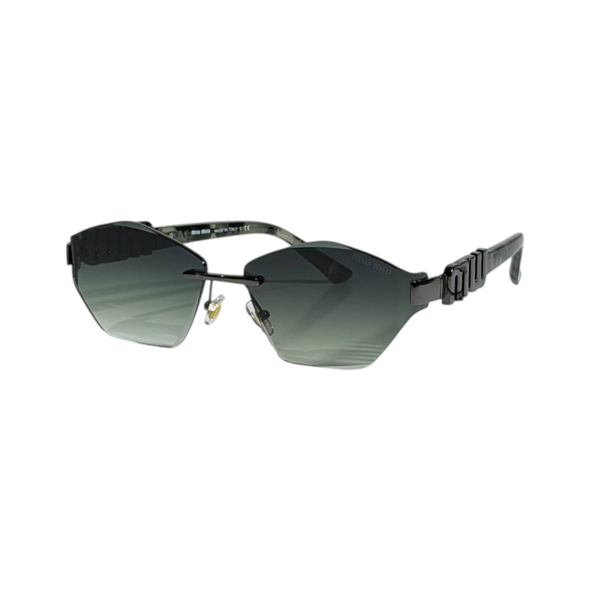 Miu Miu Futuristic Rimless Gradient Sunglasses 🖤✨ Bold Luxury Eyewear