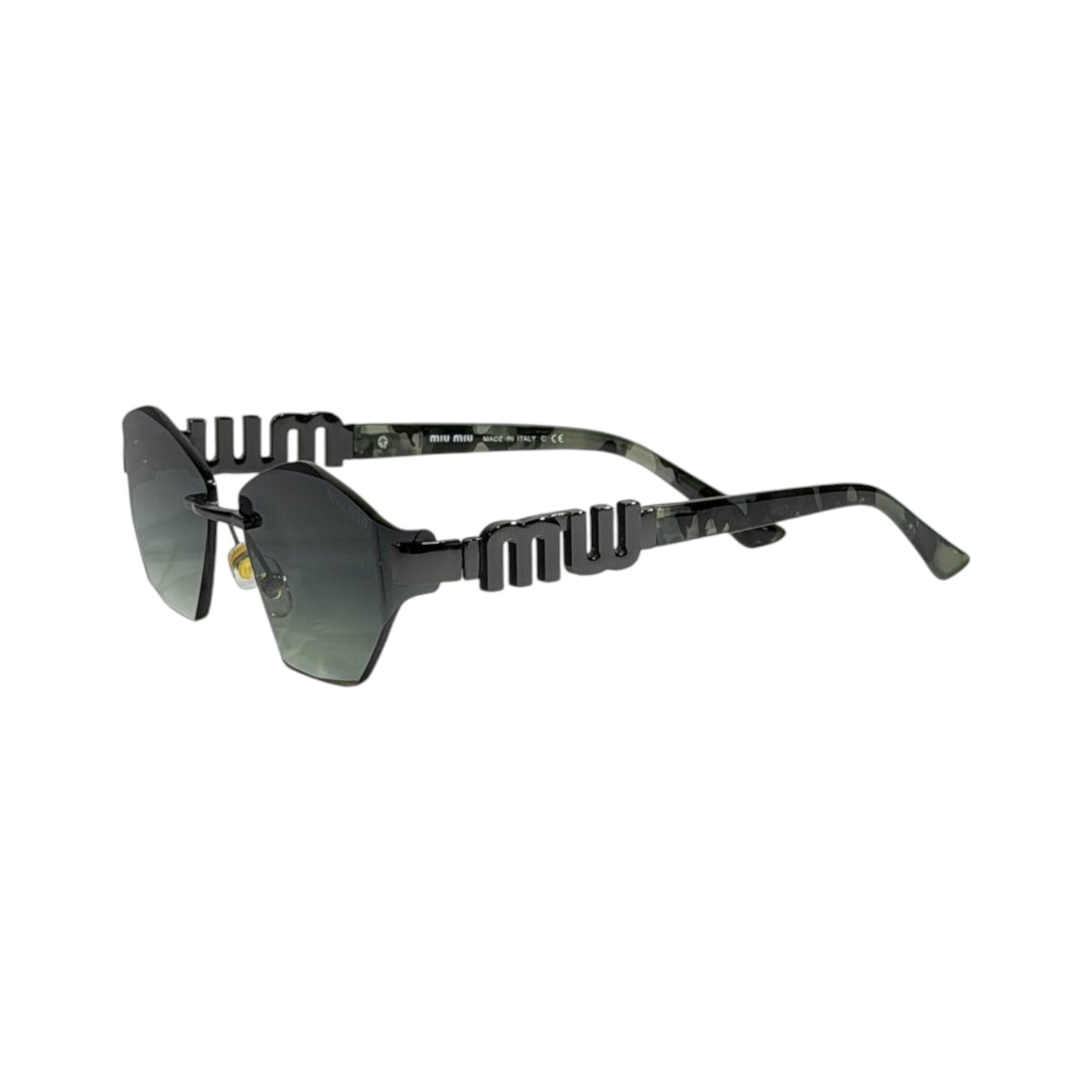 Miu Miu Futuristic Rimless Gradient Sunglasses 🖤✨ Bold Luxury Eyewear