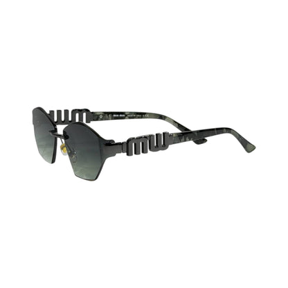 Miu Miu Futuristic Rimless Gradient Sunglasses 🖤✨ Bold Luxury Eyewear