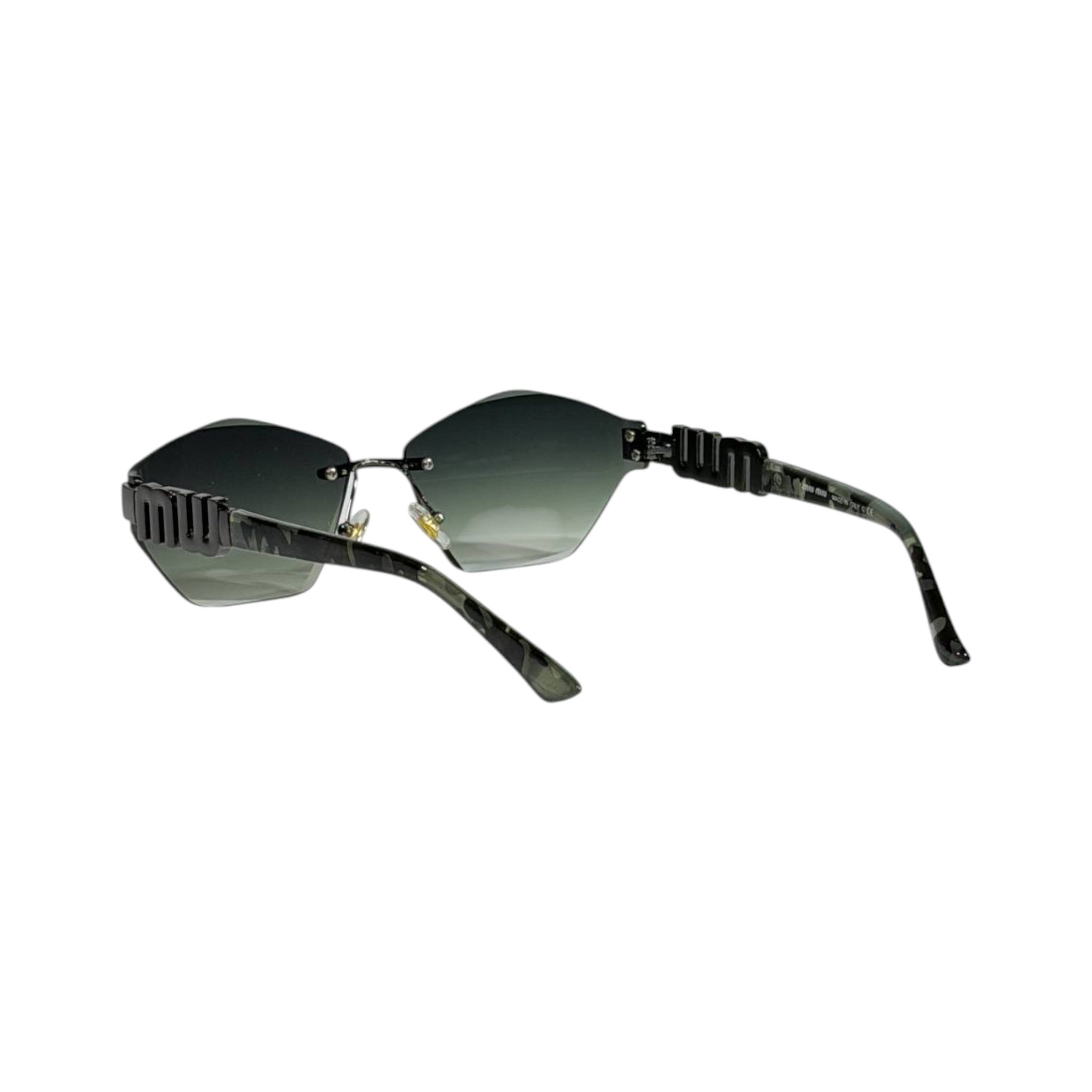 Miu Miu Futuristic Rimless Gradient Sunglasses 🖤✨ Bold Luxury Eyewear