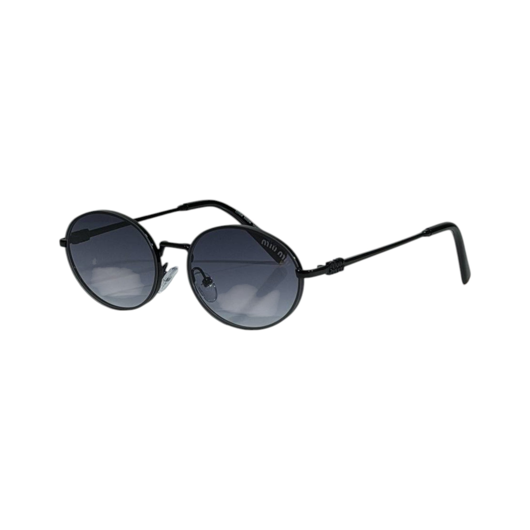 Miu Miu Classic Round Black Sunglasses 🖤✨ Minimal Luxury Vintage Eyewear