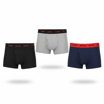 HUGO 3-Pack Premium Boxer Briefs 🔥🩲 Modern Comfort Essentials for Men