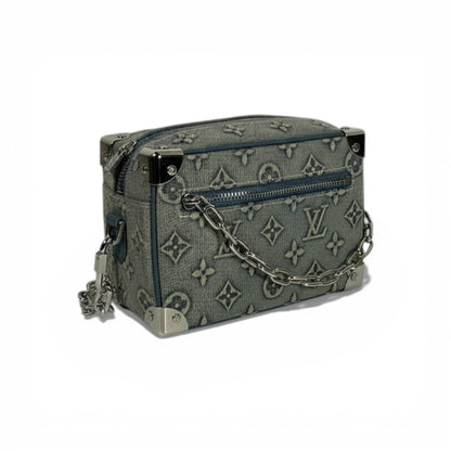 👜 Louis Vuitton Monogram Canvas Mini Trunk Crossbody – Grey 🖤✨