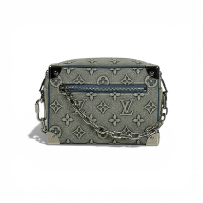 👜 Louis Vuitton Monogram Canvas Mini Trunk Crossbody – Grey 🖤✨