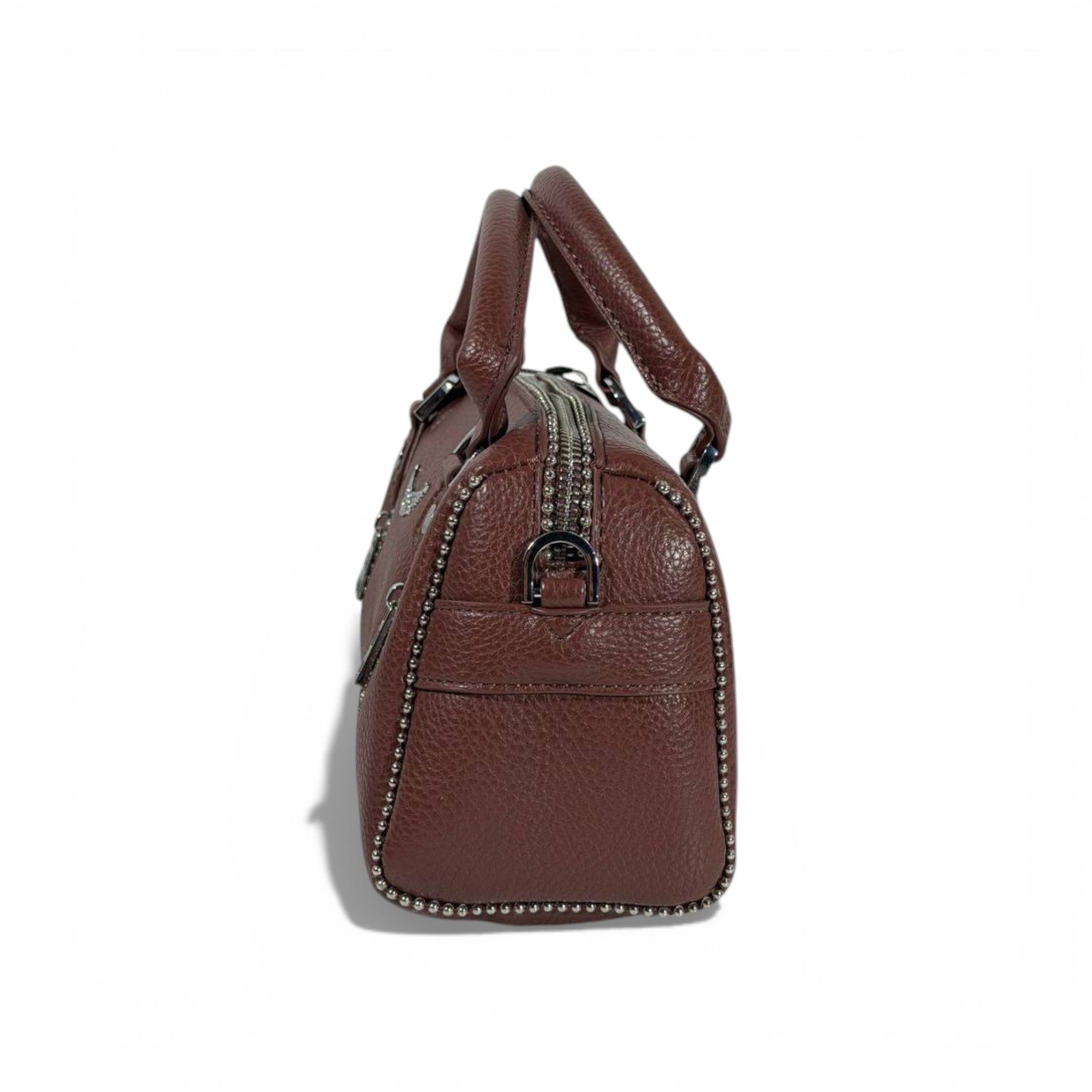 👜 Zadig & Voltaire Style Leather Mini Top-Handle Bag – Brown 🤎✨