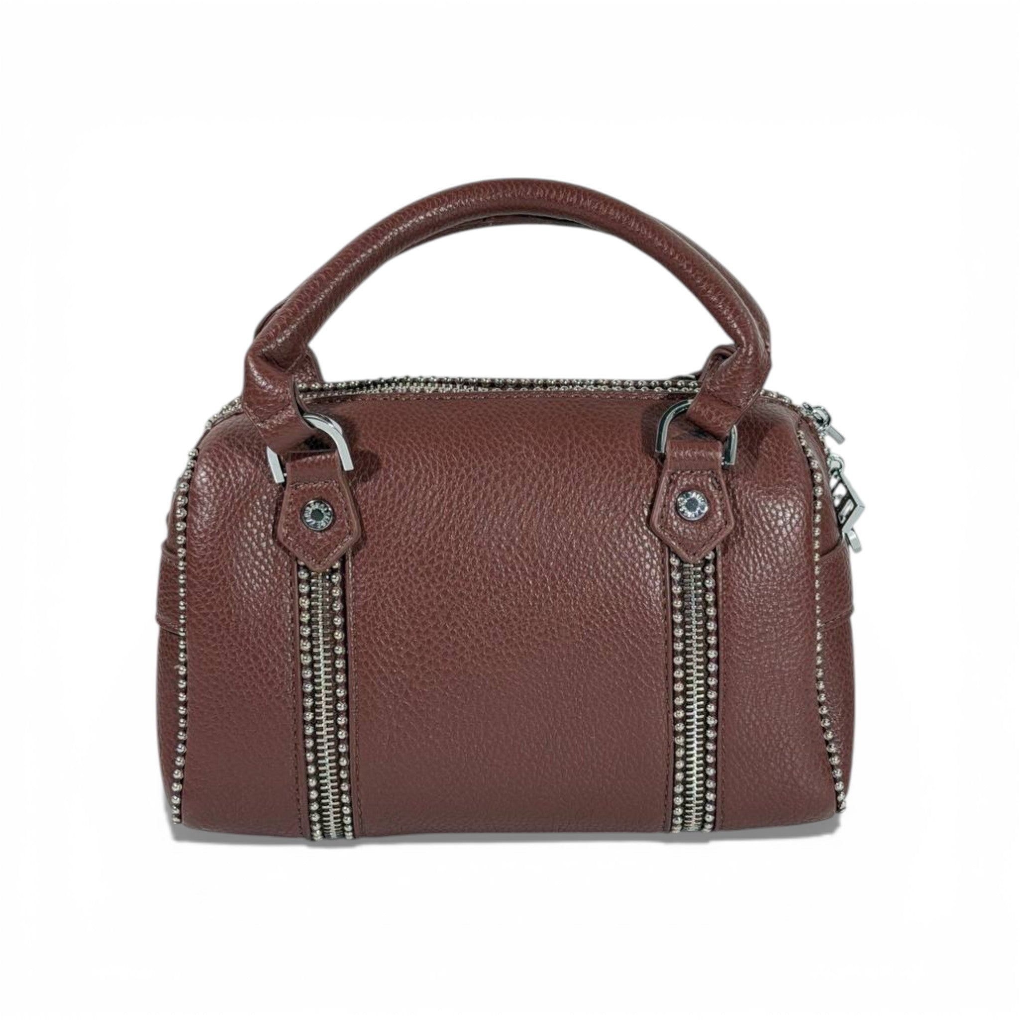 👜 Zadig & Voltaire Style Leather Mini Top-Handle Bag – Brown 🤎✨