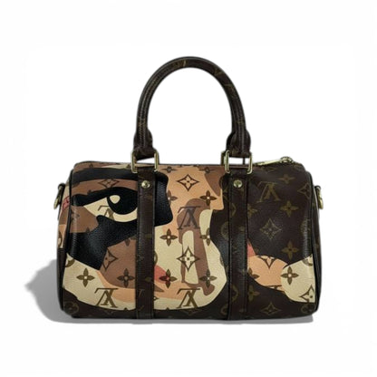 👜 Louis Vuitton Monogram Camouflage Mini Speedy Bag – Artistic Face Design