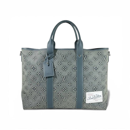 👜 Louis Vuitton Monogram Denim Tote Bag – Grey Canvas Edition