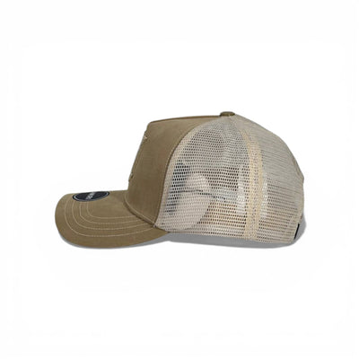 🧢 AMIRI Monogram Trucker Cap – Beige Mesh Luxury Edition